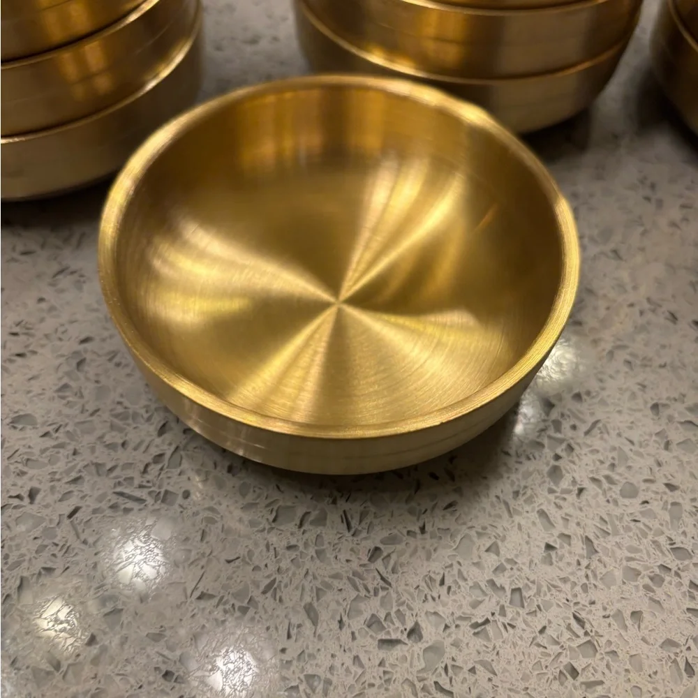 Set of 4 Gold Metal dipping Bowls SUS304